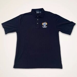 Florida Marlins Vintage 2003 World Series Polo Shirt Antigua Sz L EUC Black